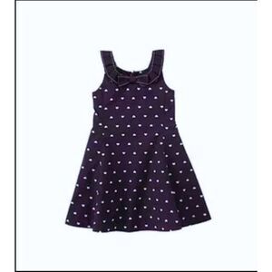 Gymboree girls navy blue white heart dot bon voyage nautical sailor dress 2T 2